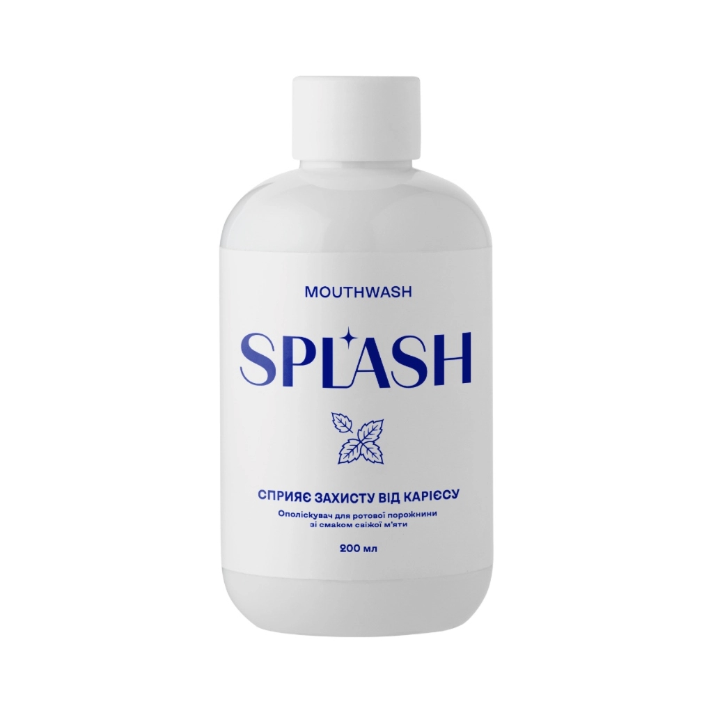 Ополіскувач для порожнини рота Splash Зі смаком свіжої м'яти 200 мл (4820266831660) - фото 3 Ополіскувач для порожнини рота Splash Зі смаком свіжої м'яти 200 мл (4820266831660) - фото 3