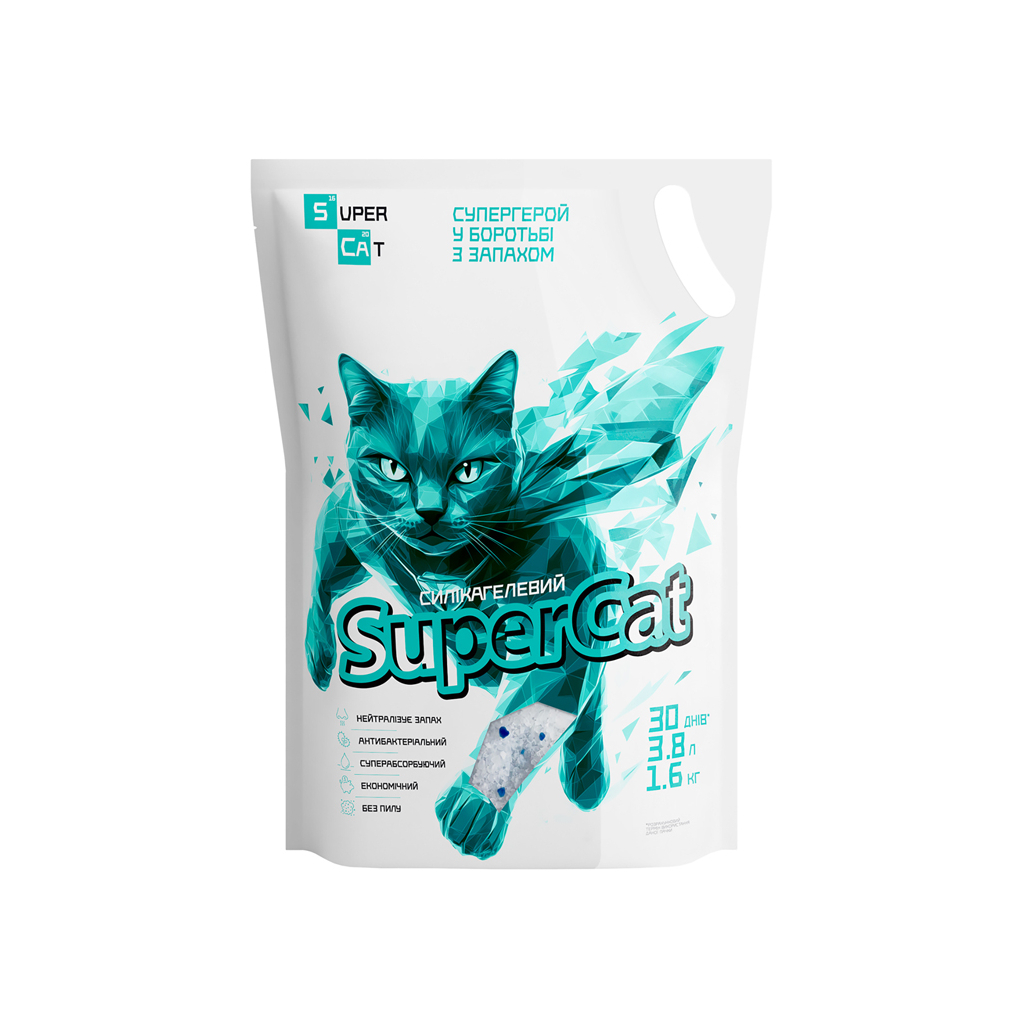 Наповнювач для туалету Super Cat Силікагелевий 1.6 кг (3526) - фото 1 Наповнювач для туалету Super Cat Силікагелевий 1.6 кг (3526) - фото 1
