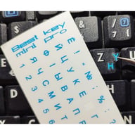 Наклейка на клавіатуру BestKey mini Pro 3,5х3мм, прозора основа, 70, синій (BKmPRO/BluTr/052) - фото 2