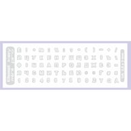 Наклейка на клавіатуру BestKey mini Pro 3,5х3мм, прозора основа, 70, білий (BKmPRO/WhiTr/050) - фото 1