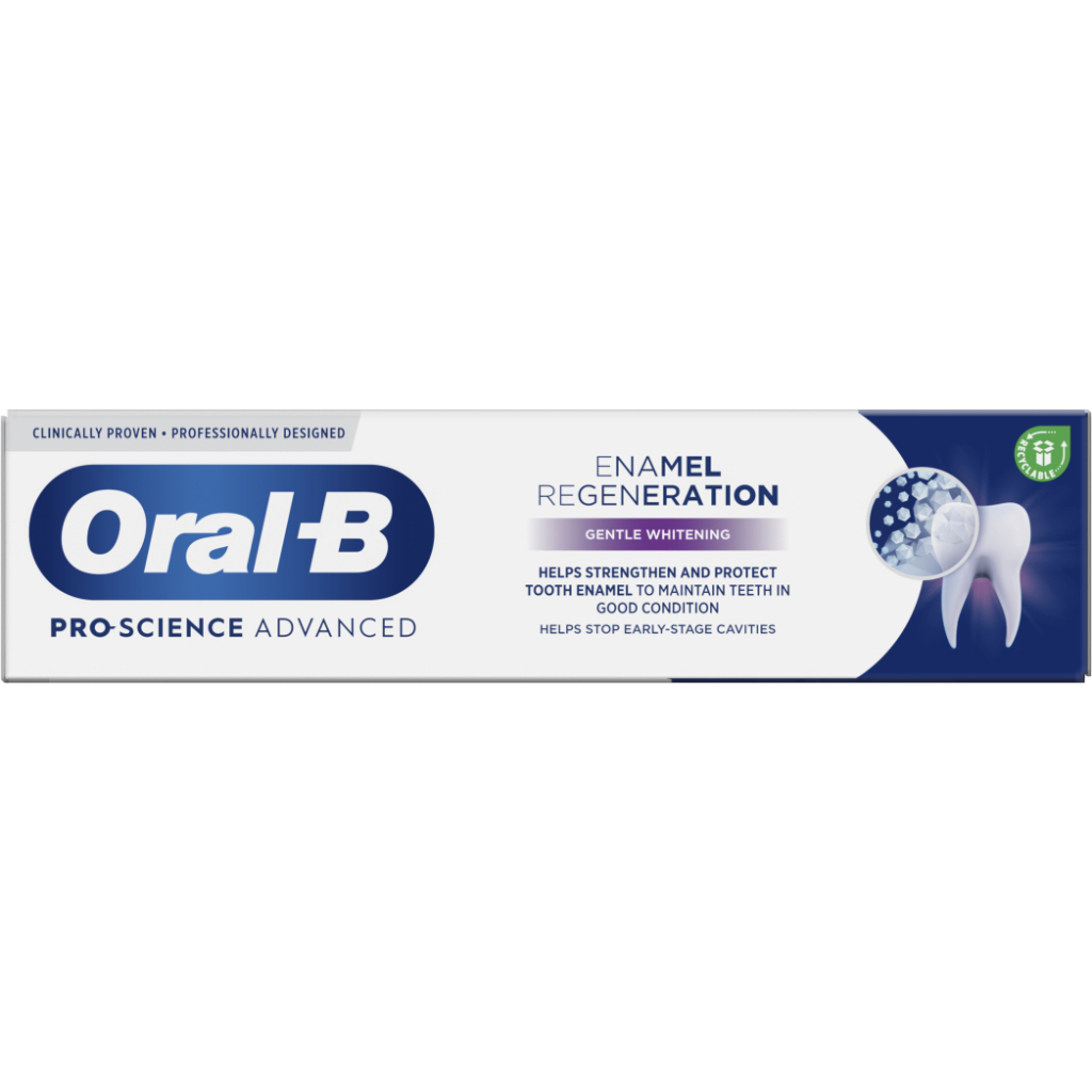 Зубна паста Oral-B Pro-Science Відновлення емалі Делікатне відбілювання 75 мл (8001090247582) - фото 3 Зубна паста Oral-B Pro-Science Відновлення емалі Делікатне відбілювання 75 мл (8001090247582) - фото 3