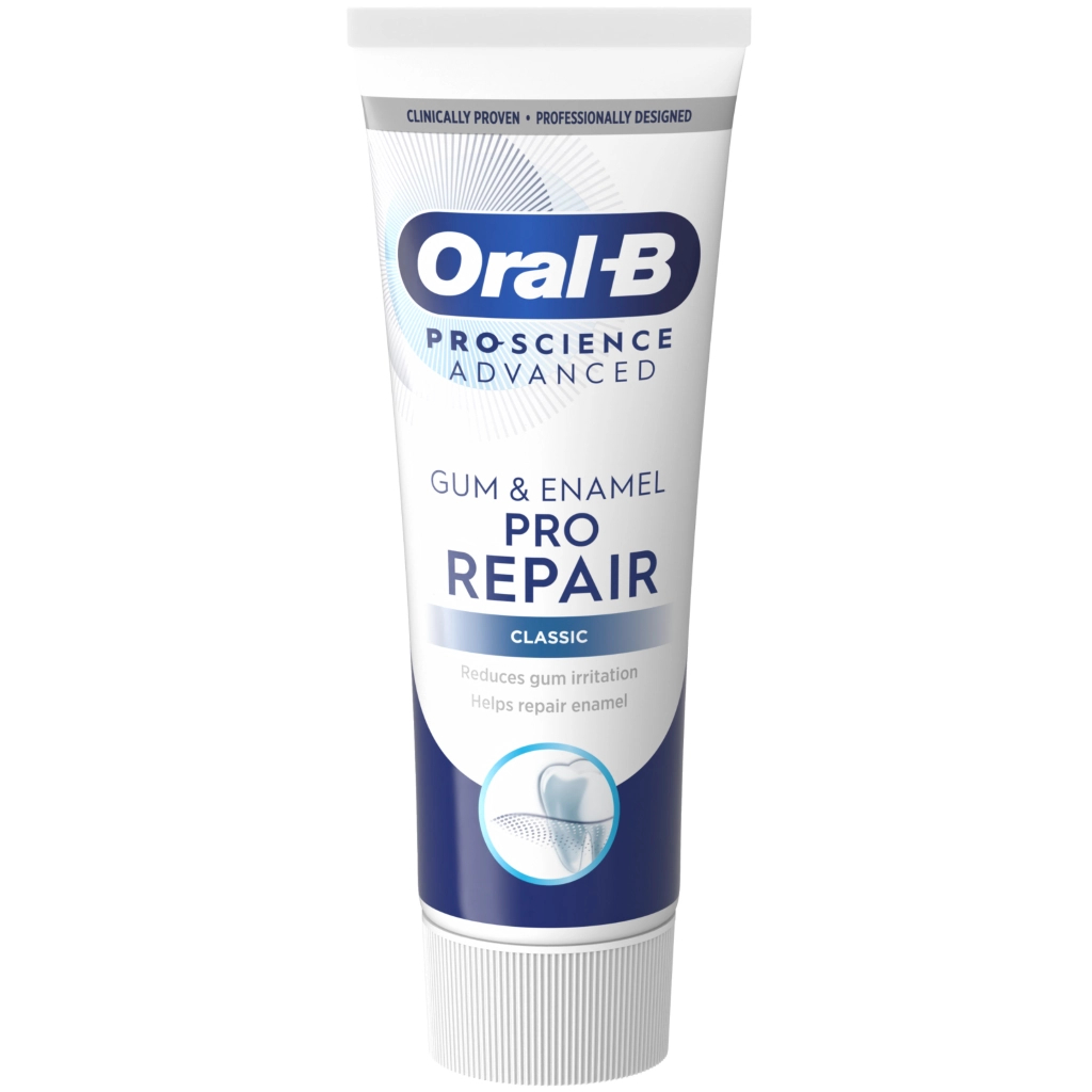 Зубна паста Oral-B Pro-Science Відновлення ясен та емалі Класична 75 мл (8700216028028) - фото 3 Зубна паста Oral-B Pro-Science Відновлення ясен та емалі Класична 75 мл (8700216028028) - фото 3