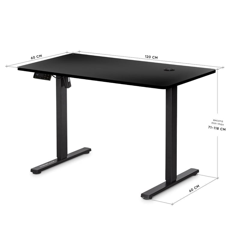 Комп'ютерний стіл Mealux PowerDesk Energy Black з електрорегулюванням висоти (EVO-201 Energy B/B) - фото 3
