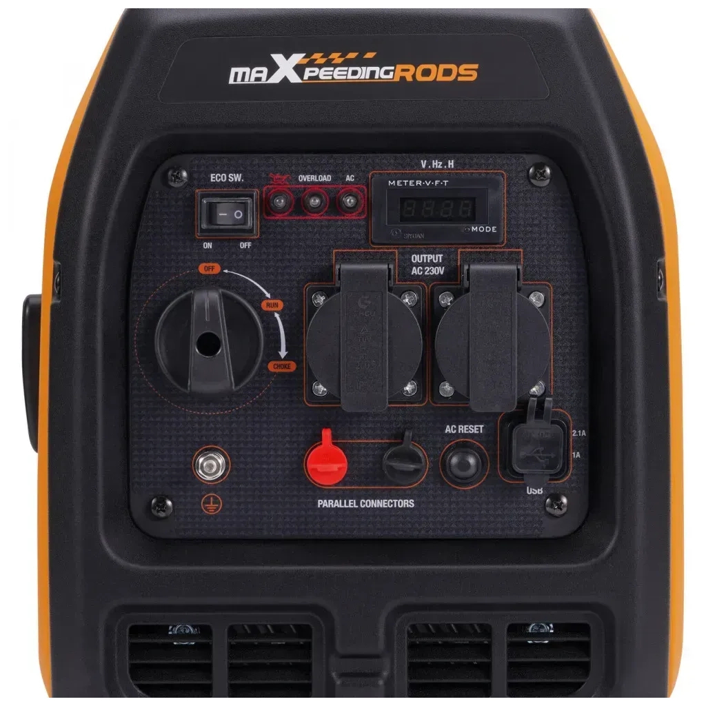 Генератор maXpeedingRODS MXR2300 інверторний (1,8 kW), 220V, 50Hz, 4л, ручний запуск (mxr2300) - фото 5 Генератор maXpeedingRODS MXR2300 інверторний (1,8 kW), 220V, 50Hz, 4л, ручний запуск (mxr2300) - фото 5