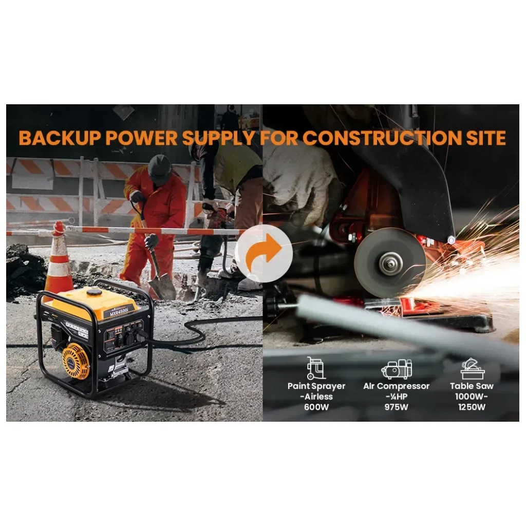 Генератор maXpeedingRODS MXR4500i (3,5 kW), 220V, 50Hz, 7.5л, ручний запуск (mxr4500i) - фото 7 Генератор maXpeedingRODS MXR4500i (3,5 kW), 220V, 50Hz, 7.5л, ручний запуск (mxr4500i) - фото 7