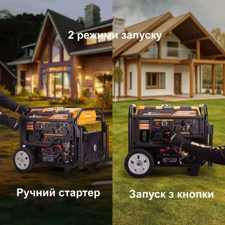 Генератор maXpeedingRODS MXR6000 (5,5kW), 220V, 50Hz, 14,5л, електростартер, ATS (mxr6000iE Pro) - фото 8