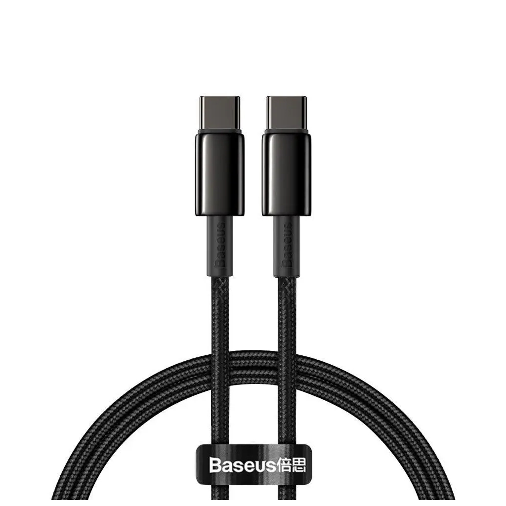Дата кабель USB-C to USB-C 1.0m 100W black Baseus (CATWJ-01) - фото 1