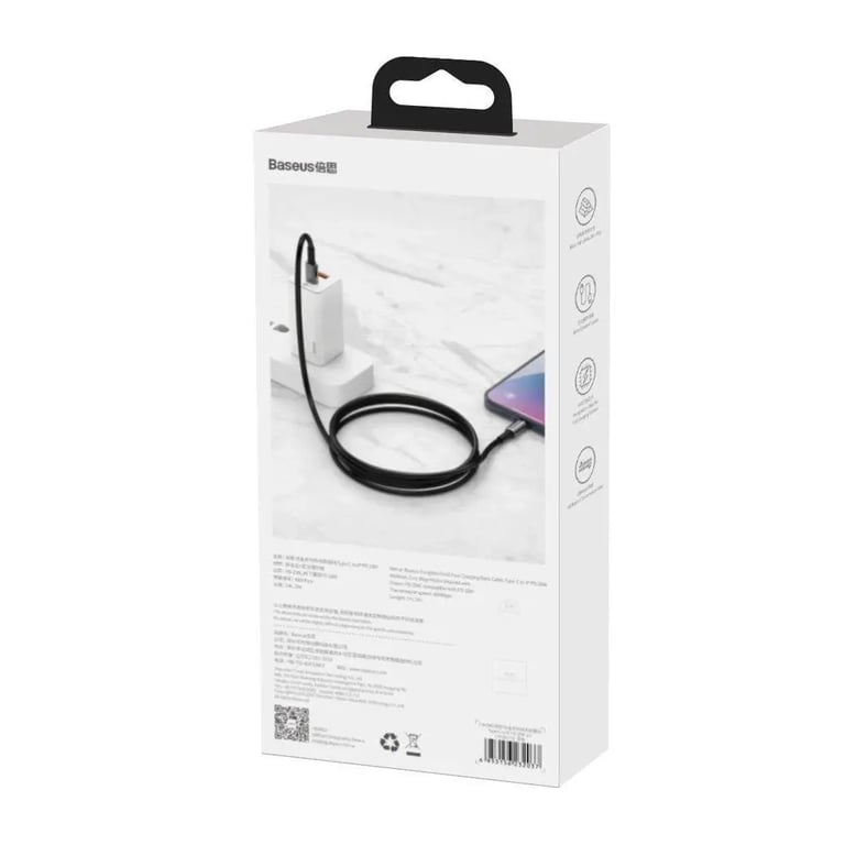 Дата кабель USB-C to USB-C 1.0m 100W black Baseus (CATWJ-01) - фото 7