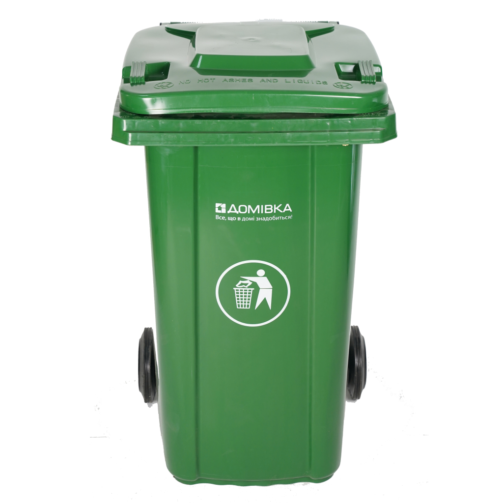 Контейнер для сміття Домівка 120L-B Зелений 120 л (000033127) - фото 1
