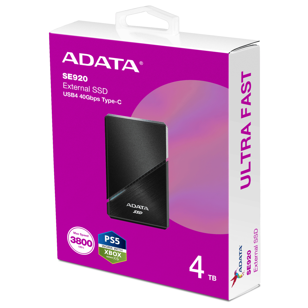 Накопичувач SSD USB 4.0 4TB SE920 ADATA (SE920-4TCBK) - фото 10 Накопичувач SSD USB 4.0 4TB SE920 ADATA (SE920-4TCBK) - фото 10