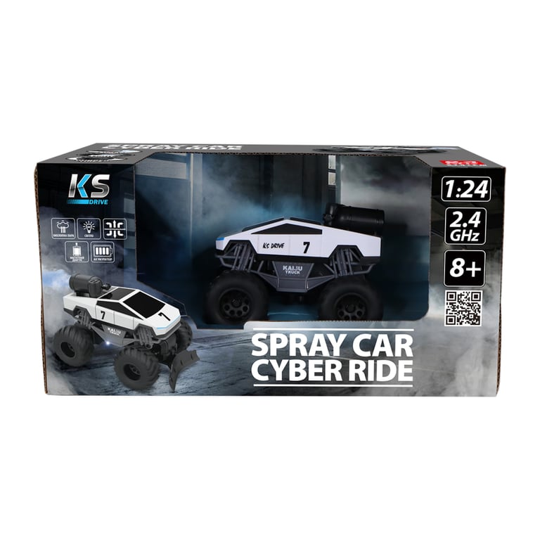 Радіокерована іграшка KS Drive Spray Car – Cyber Ride (білий, 1:24, вихлопна пара) (SL-6076RH) - фото 3