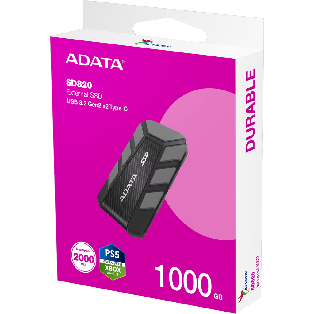 Накопичувач SSD USB 3.2 1TB SD820 ADATA (SD820-1000G-CGY) - фото 6 Накопичувач SSD USB 3.2 1TB SD820 ADATA (SD820-1000G-CGY) - фото 6