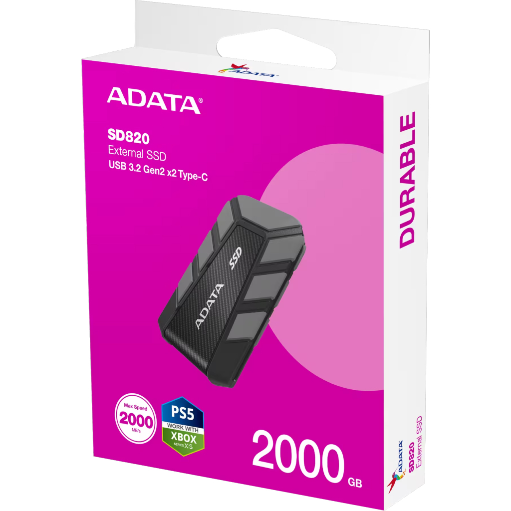 Накопичувач SSD USB 3.2 2TB SD820 ADATA (SD820-2000G-CGY) - фото 6 Накопичувач SSD USB 3.2 2TB SD820 ADATA (SD820-2000G-CGY) - фото 6