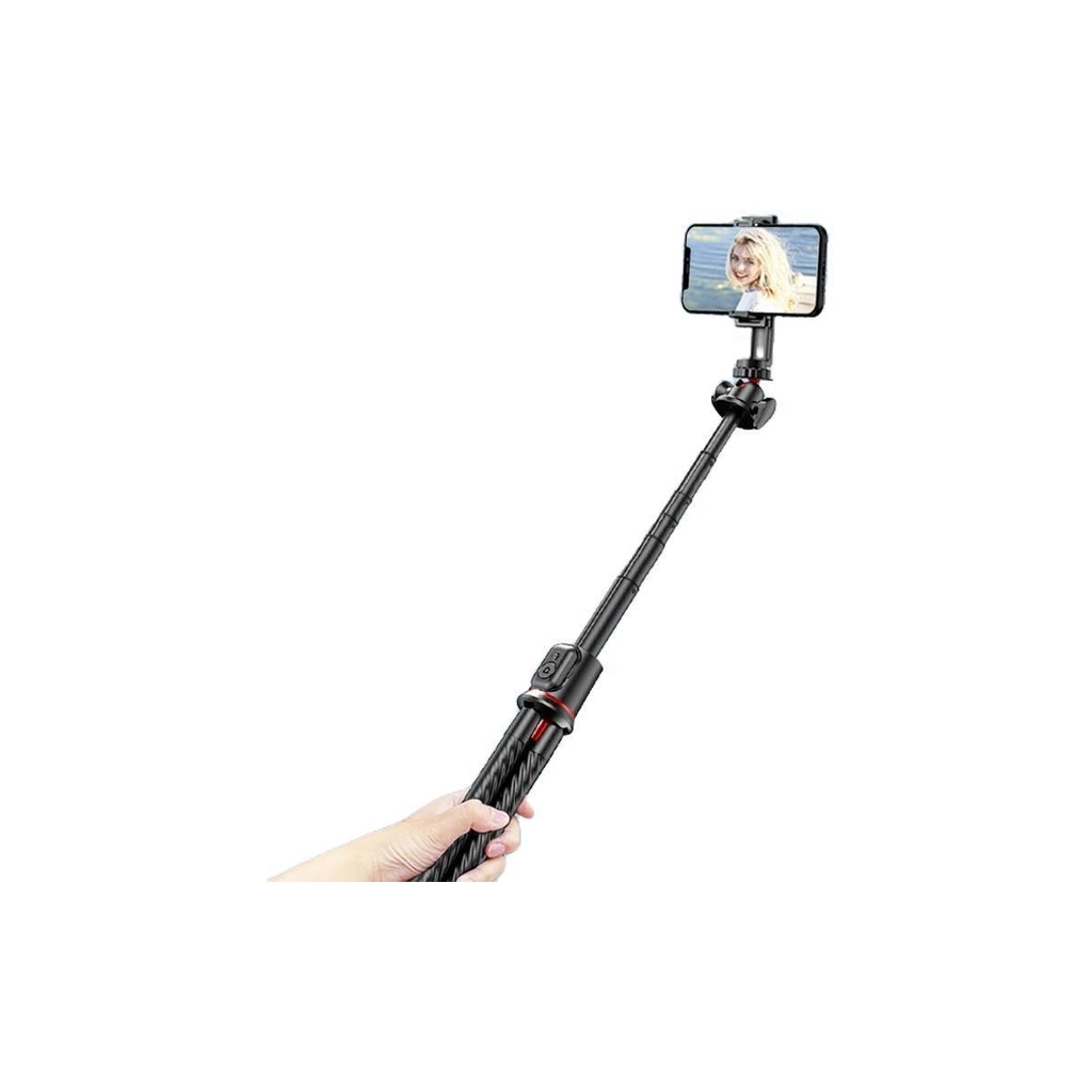Штатив RTAKO C03 Octopus Extendable Tripod Selfie Stick (with Detachable Phone Holder) Black (6942063212416) - фото 1 Штатив RTAKO C03 Octopus Extendable Tripod Selfie Stick (with Detachable Phone Holder) Black (6942063212416) - фото 1