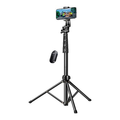 Штатив Ugreen LP680 Selfie Stick Tripod with Bluetooth Remote Black (15609) - фото 1
