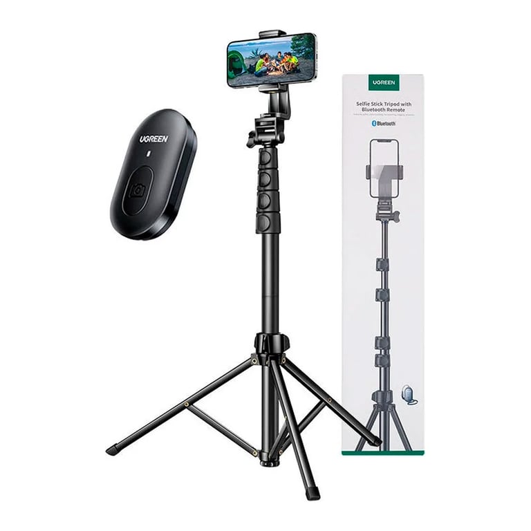 Штатив Ugreen LP680 Selfie Stick Tripod with Bluetooth Remote Black (15609) - фото 3