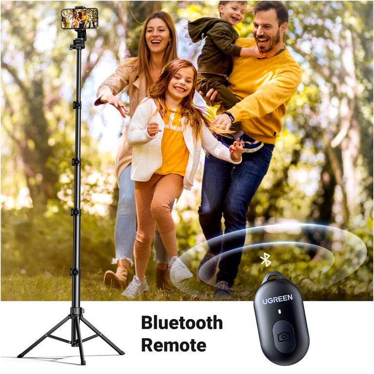 Штатив Ugreen LP680 Selfie Stick Tripod with Bluetooth Remote Black (15609) - фото 6