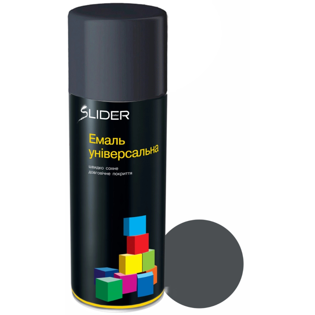 Аерозольна фарба для автомобіля SLIDER 7016 сірий антрацит, 400мл (000023344) - фото 1