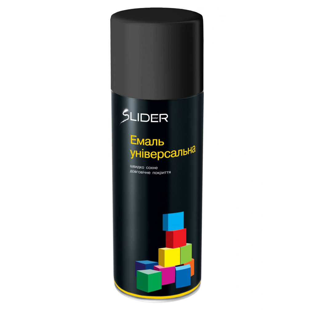 Аерозольна фарба для автомобіля SLIDER 9005 чорна МАТ, 400мл (000001039) Аерозольна фарба для автомобіля SLIDER 9005 чорна МАТ, 400мл (000001039)