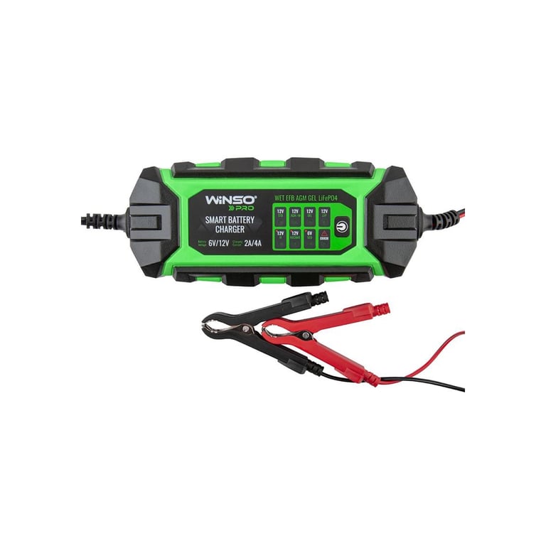 Зарядний пристрій для автомобільного акумулятора WINSO PRO 8LEDs 4A, 6V/12V, 4-120Ah (139310) - фото 2