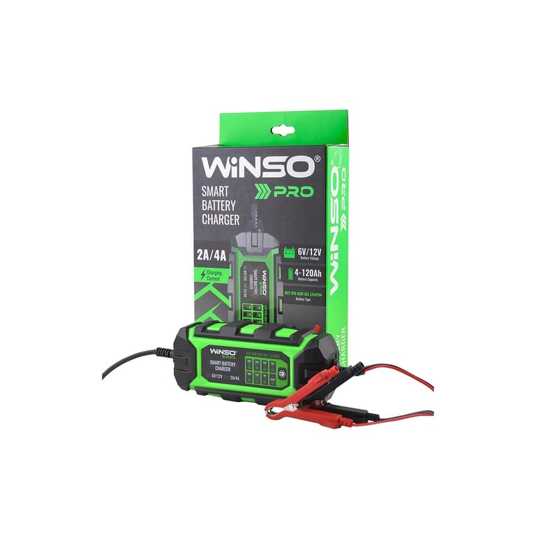 Зарядний пристрій для автомобільного акумулятора WINSO PRO 8LEDs 4A, 6V/12V, 4-120Ah (139310) - фото 4