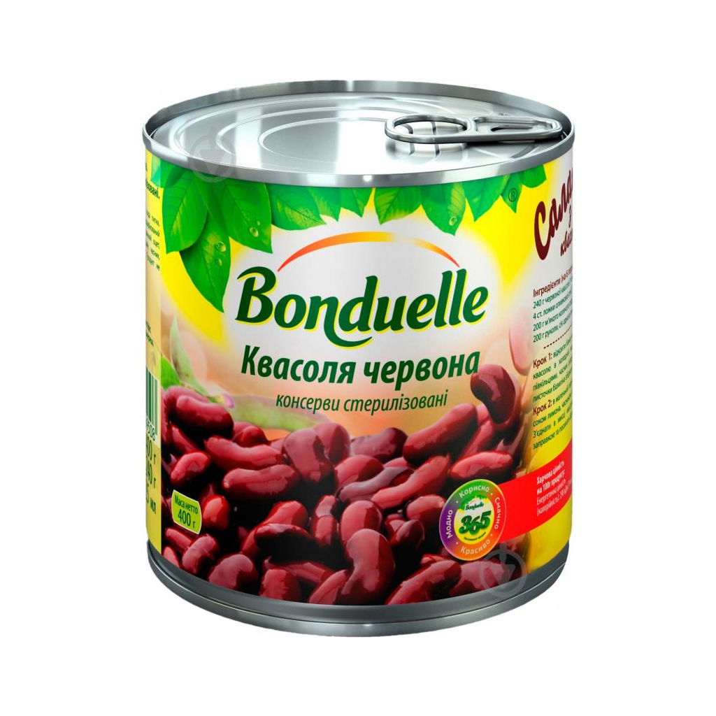 Овочева консервація Bonduelle Квасоля червона 400 г (3083680009508) - фото 1
