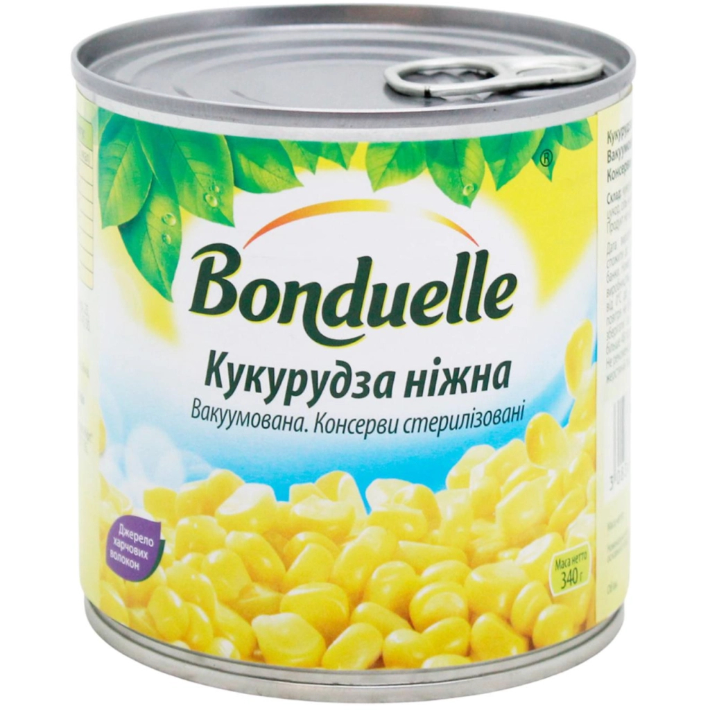 Овочева консервація Bonduelle Кукурудза ніжна вакуумована 340 г (3083680002875) - фото 1