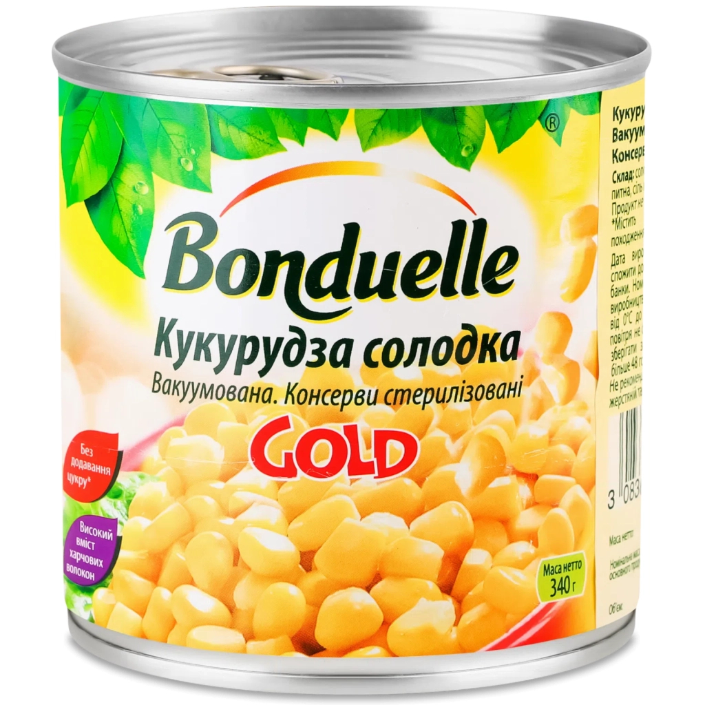 Овочева консервація Bonduelle Кукурудза солодка Gold 340 г (3083680025881) Овочева консервація Bonduelle Кукурудза солодка Gold 340 г (3083680025881)