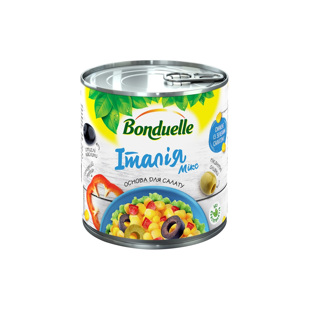 Овочева консервація Bonduelle Овочева суміш Італія Мікс 310 г (3083681068481) - фото 1