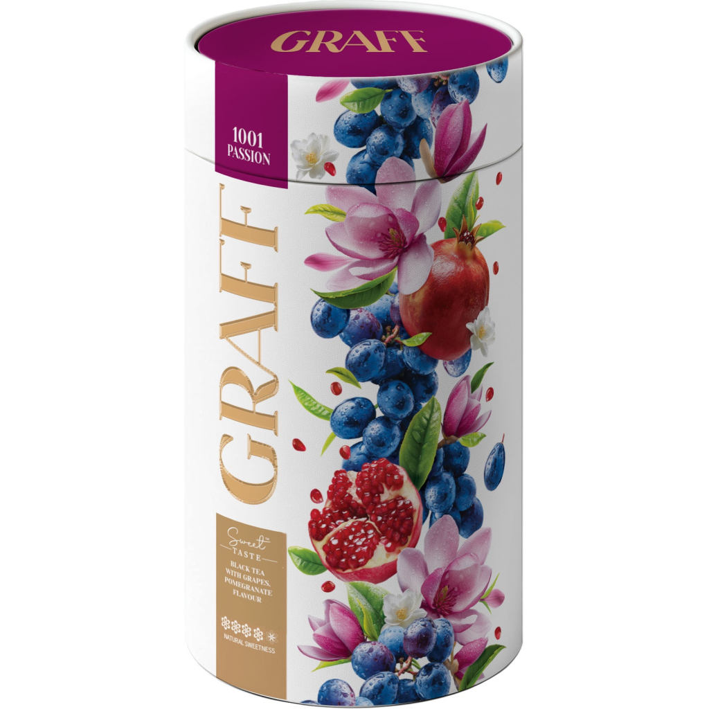 Чай Graff з ароматом винограду та гранату Чай Graff з ароматом винограду та гранату