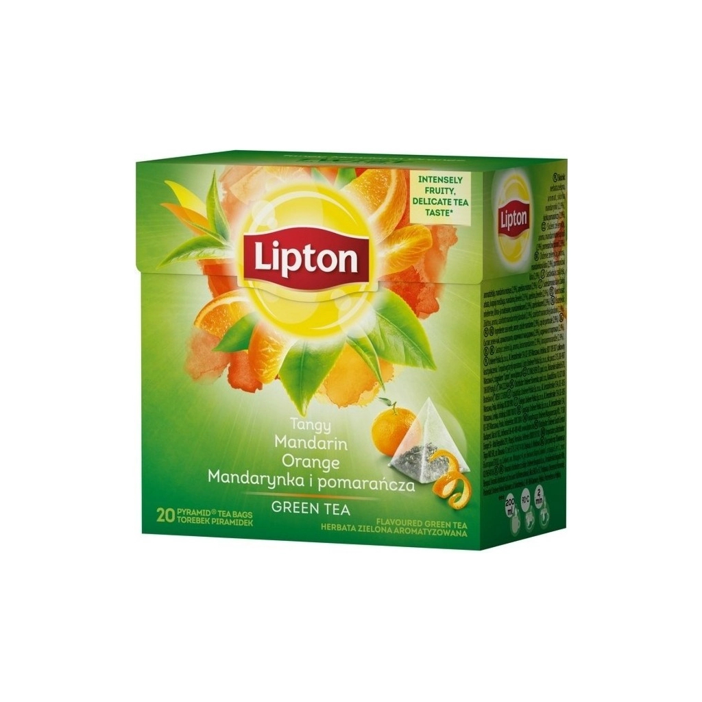 Чай Lipton зелений "Mandarine orange" 20 пакетиків (5063270108376) - фото 1
