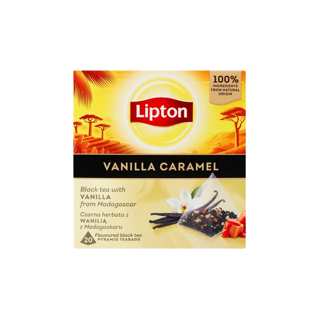 Чай Lipton чорний "Vanilla Caramel" 20 пакетиків (5063270110973) - фото 1