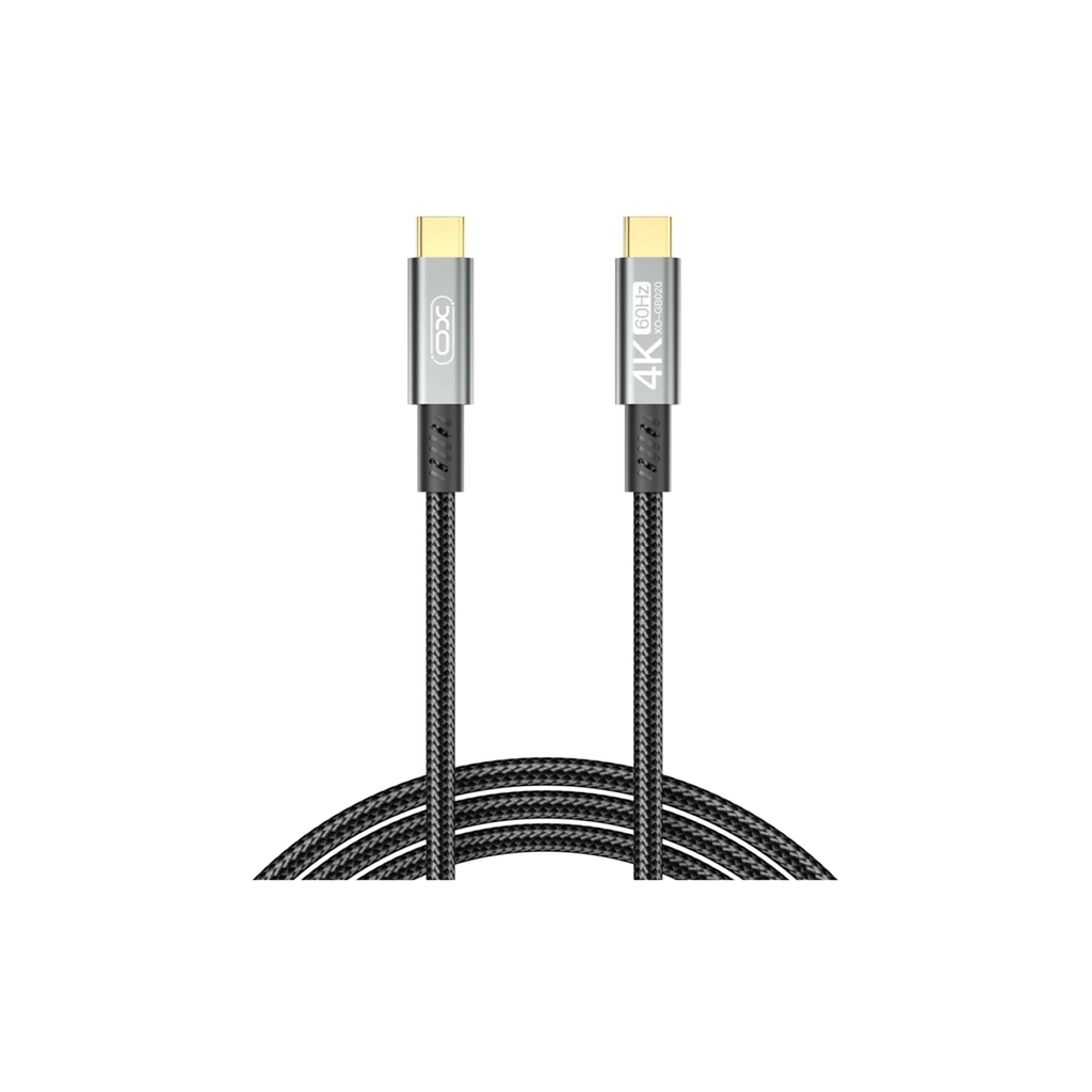 Дата кабель USB-C to USB-C 1.0m 100W PD black XO (GB020-CC.tranish)