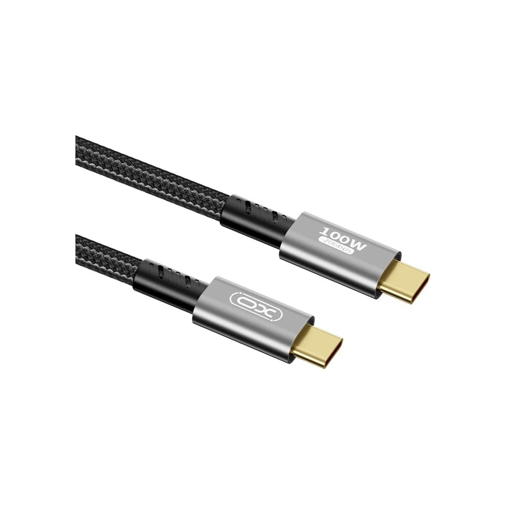 Дата кабель USB-C to USB-C 1.0m 100W PD black XO (GB020-CC.tranish) - фото 2 Дата кабель USB-C to USB-C 1.0m 100W PD black XO (GB020-CC.tranish) - фото 2