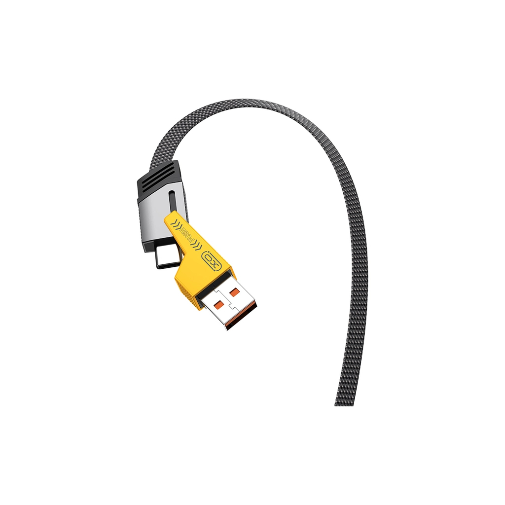 Дата кабель USB-C + USB A to USB-C + Lightning XO (NB283-CAI.gray) - фото 2 Дата кабель USB-C + USB A to USB-C + Lightning XO (NB283-CAI.gray) - фото 2