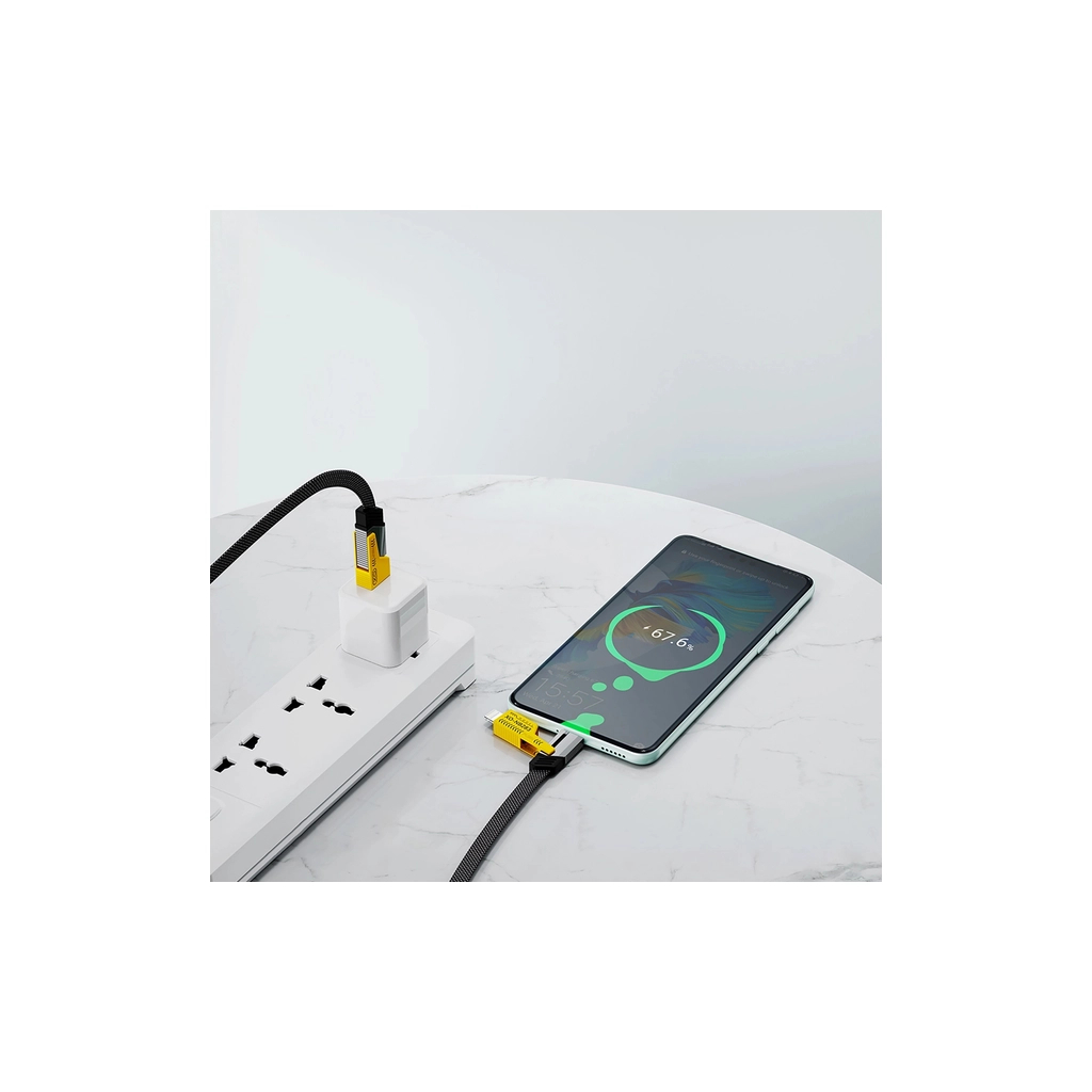 Дата кабель USB-C + USB A to USB-C + Lightning XO (NB283-CAI.gray) - фото 4 Дата кабель USB-C + USB A to USB-C + Lightning XO (NB283-CAI.gray) - фото 4