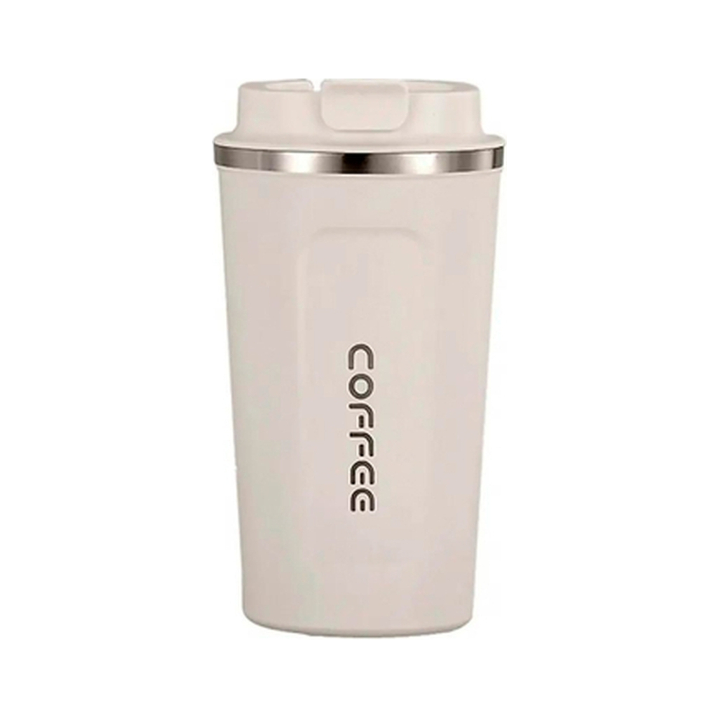 Термокружка Merlion MugCoffe 500 мл з відкидною кришкою, біла (MugCoffe-500White) - фото 1