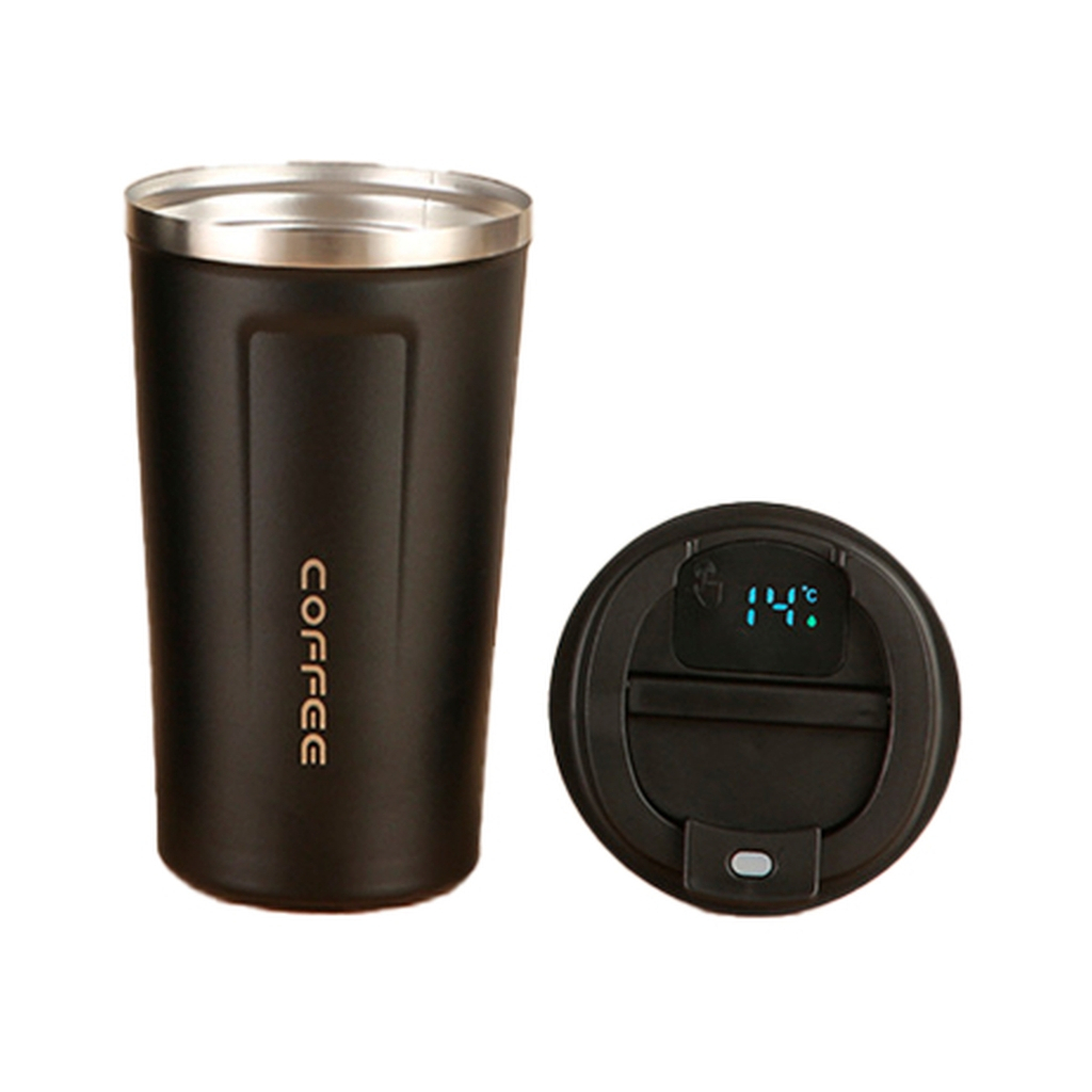 Термокружка Merlion з LED дисплеєм 510 мл, чорна (Termo-304LED-510Black) - фото 1