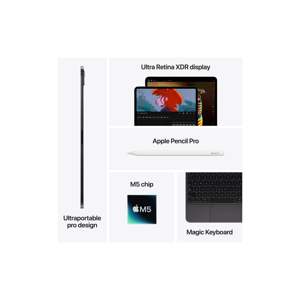 Планшет Apple iPad Pro 13" M5 Wi‑Fi 256GB with standard glass - Space Black (MDYJ4TY/A) - фото 8 Планшет Apple iPad Pro 13" M5 Wi‑Fi 256GB with standard glass - Space Black (MDYJ4TY/A) - фото 8
