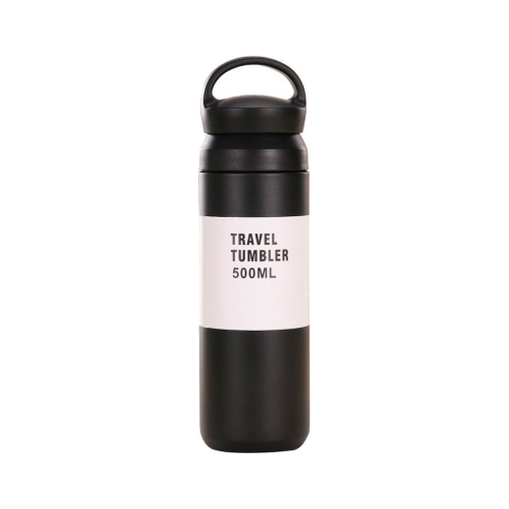 Термос Merlion Travel Tumbler 350 мл, подвійна кришка з ручкою, чорний (SUS304-350Black) Термос Merlion Travel Tumbler 350 мл, подвійна кришка з ручкою, чорний (SUS304-350Black)