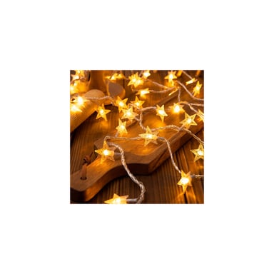 Гірлянда Voltronic Зірочки теплий білий, 40 шт, 6 м., прозрора 3*АА (GirlStar-40LED-6m) - фото 1