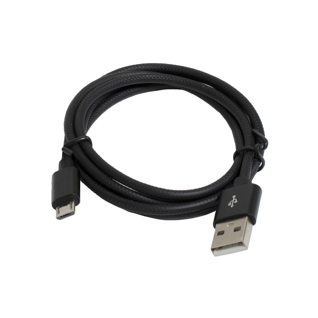 Дата кабель USB 2.0 AM to Micro 5P 1.0m 2.4A black Patron (CAB-PN-USB-MICRO-1-B) - фото 1