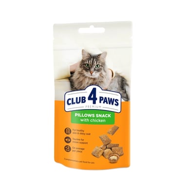 Ласощі для котів Club 4 Paws Подушечки з куркою 60 г (4820269145337) - фото 1