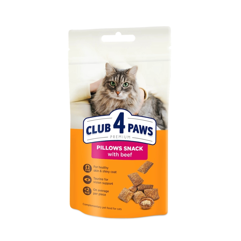 Ласощі для котів Club 4 Paws Подушечки з яловичиною 60 г (4820269145313) - фото 1