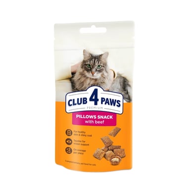 Ласощі для котів Club 4 Paws Подушечки з яловичиною 60 г (4820269145313) - фото 1