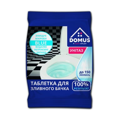 Засіб для чищення унітазу Domus Blue Таблетка для зливного бачка 50 г (4820098542000) - фото 1
