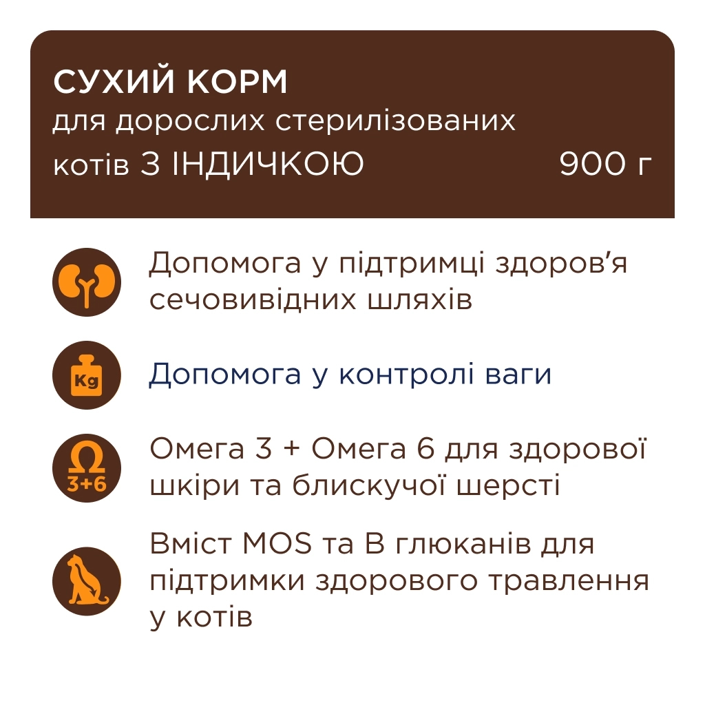 Сухий корм для кішок Club 4 Paws Преміум для стерилізованих з індичкою 14 кг (4820269145009) - фото 3 Сухий корм для кішок Club 4 Paws Преміум для стерилізованих з індичкою 14 кг (4820269145009) - фото 3