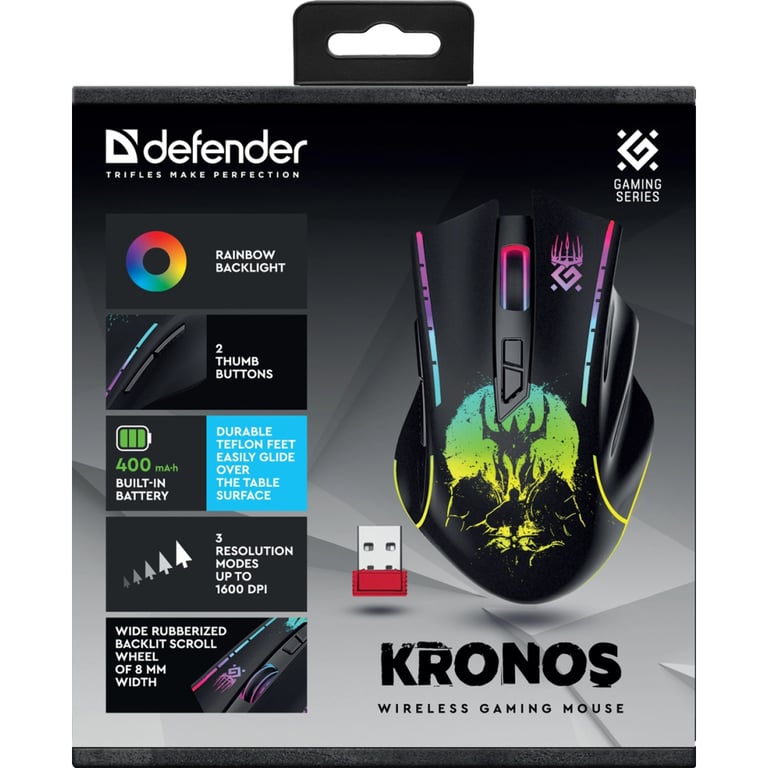 Мишка Defender Kronos GM-695 Wireless Black (52695) - фото 8