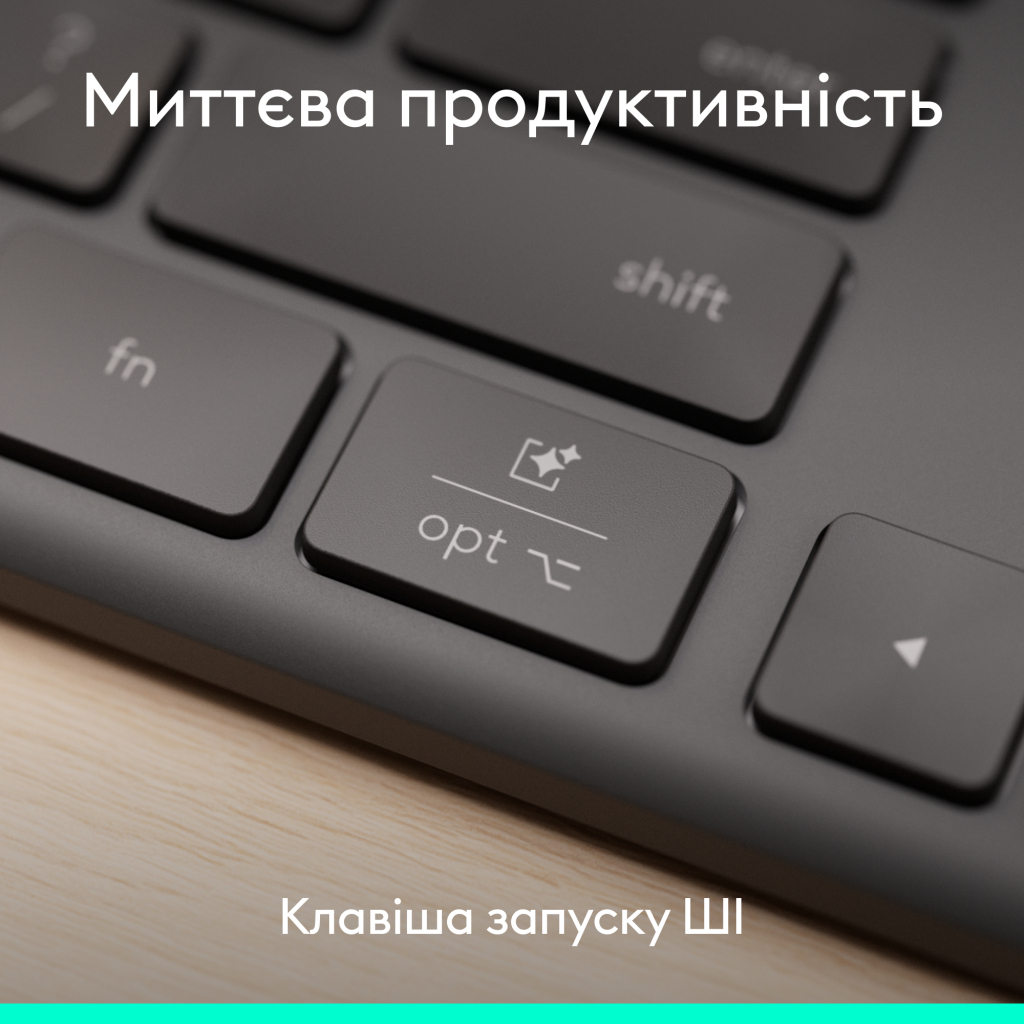 Клавіатура Logitech Slim Solar+ for Business Wireless/Bluetooth Graphite (920-013779) - фото 4 Клавіатура Logitech Slim Solar+ for Business Wireless/Bluetooth Graphite (920-013779) - фото 4