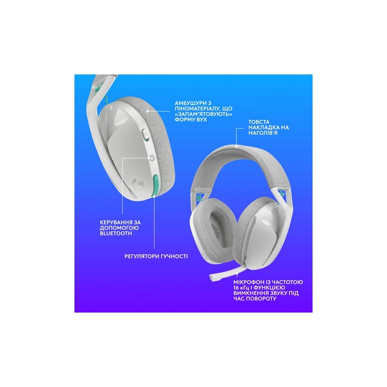 Навушники Logitech G321 Lightspeed White (981-001569) - фото 7